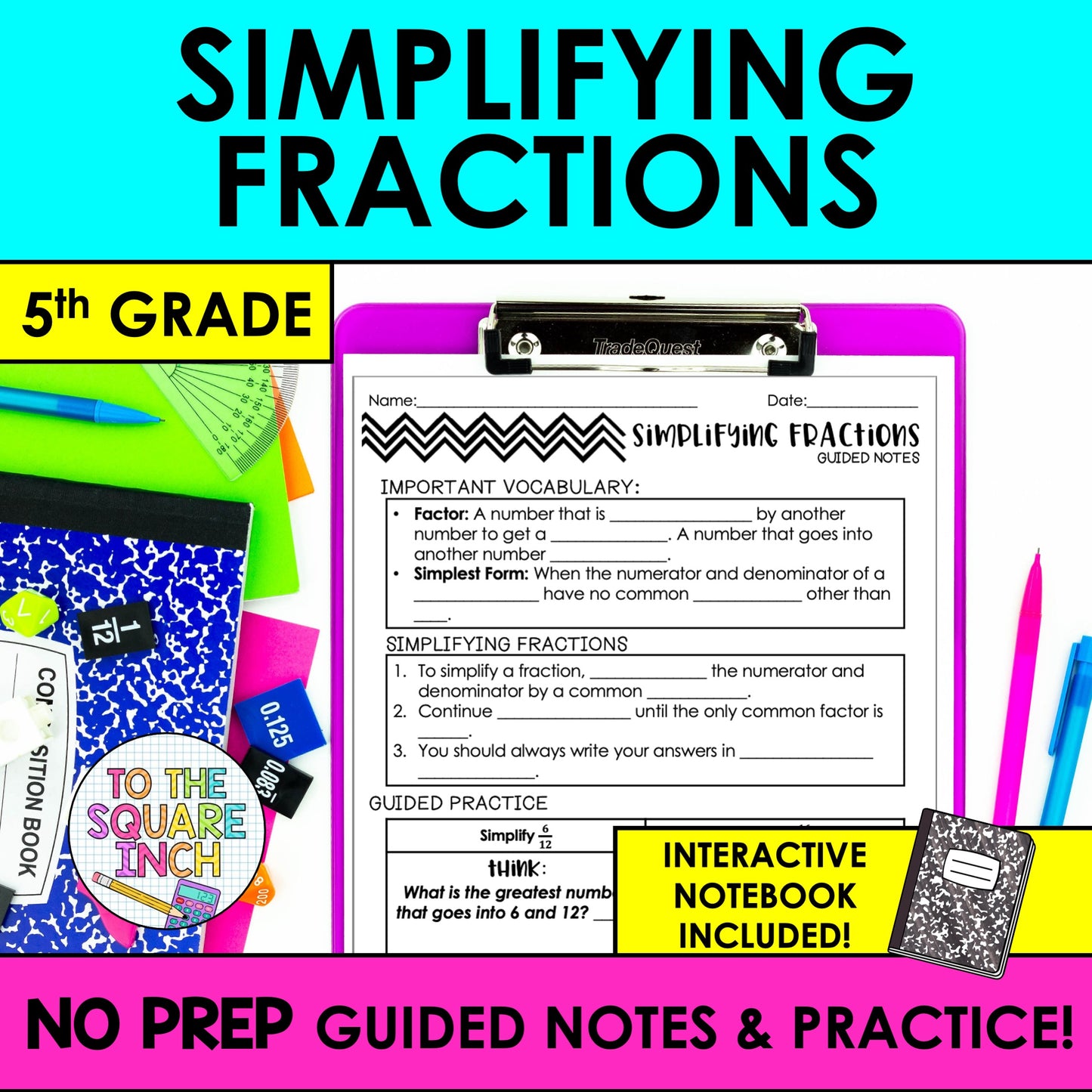 Simplifying Fractions Notes