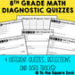 8th Grade Math Diagnostic Quizzes