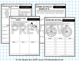 5th Grade Math FUN Worksheets – To The Square Inch