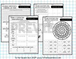 7th Grade Math FUN Worksheets – To The Square Inch