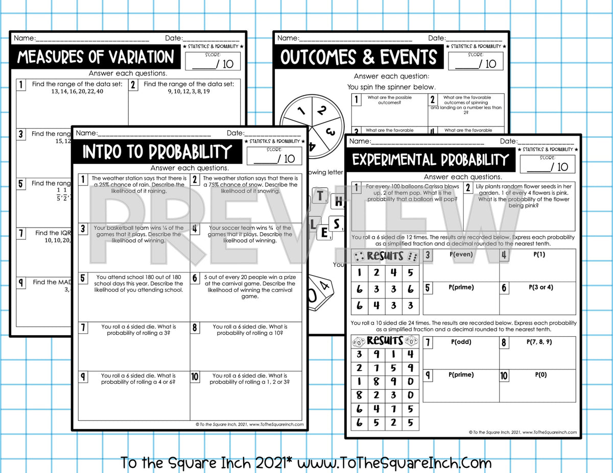 7th Grade Math Probability Worksheet.pdf 7th Grade Math Probability Worksheets Ratio Worksheets | Ratio
