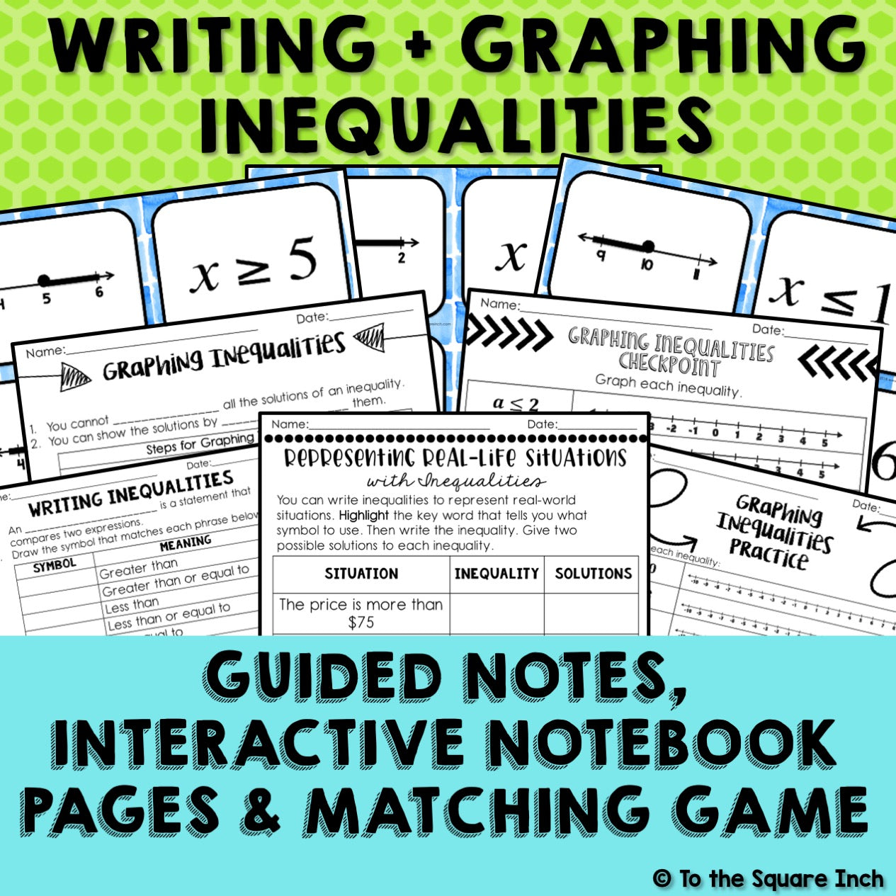 Inequalities Interactive Notebook