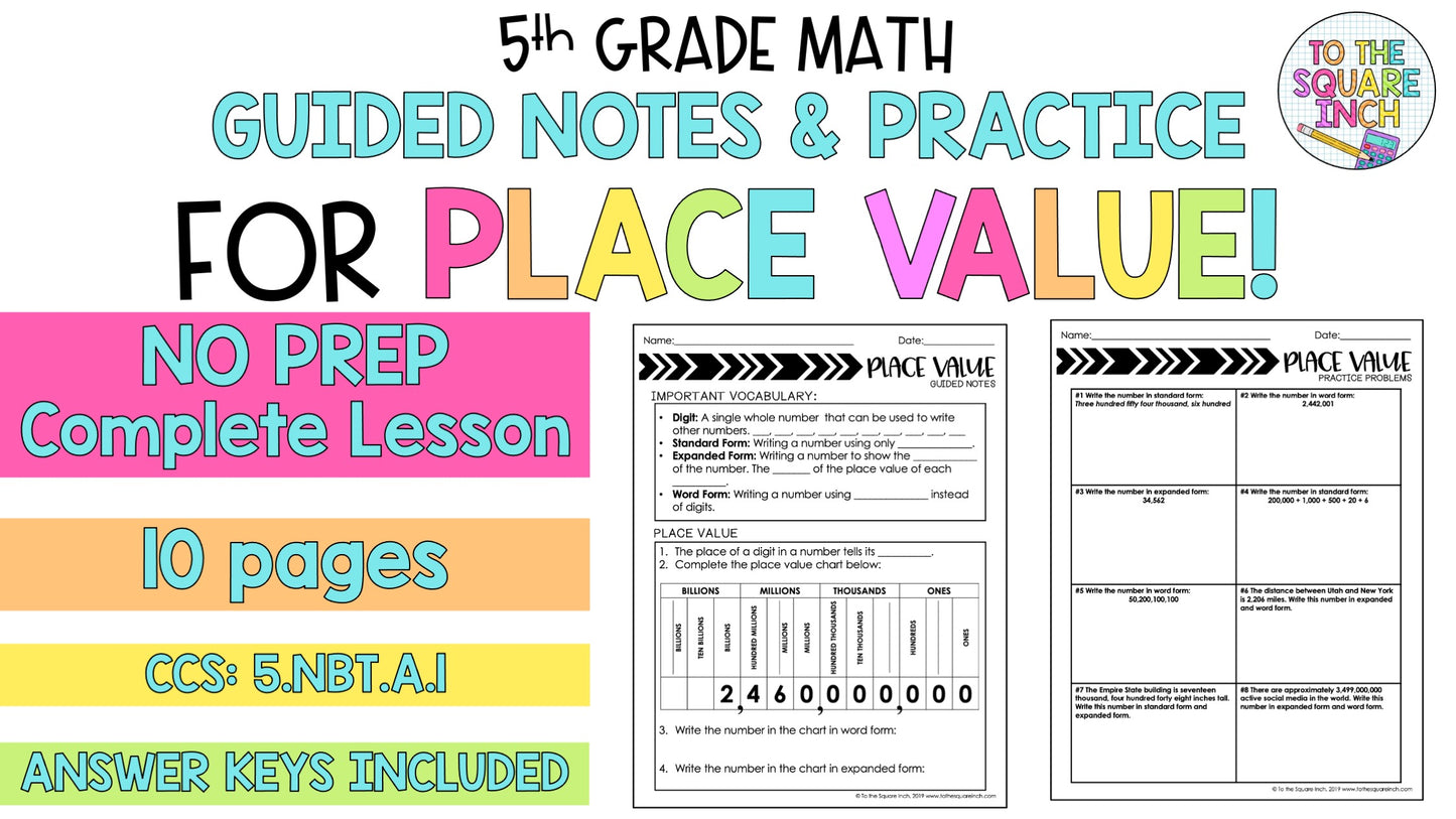 Place Value Notes