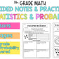 Statistics and Probability - 7th Grade Math Guided Notes
