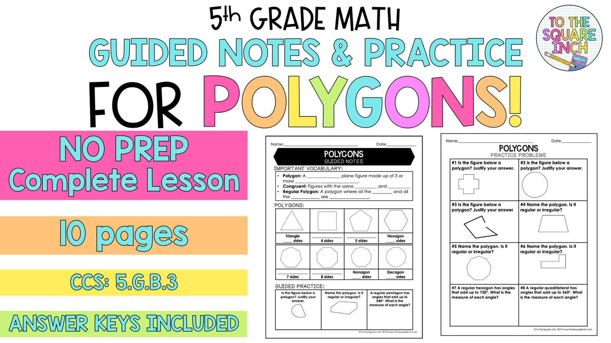 Square Shape Notes Polygon Notes – To The Square Inch