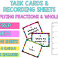 Multiplying Fractions and Whole Numbers Task Cards