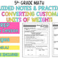Converting Customary Units of Weight Notes