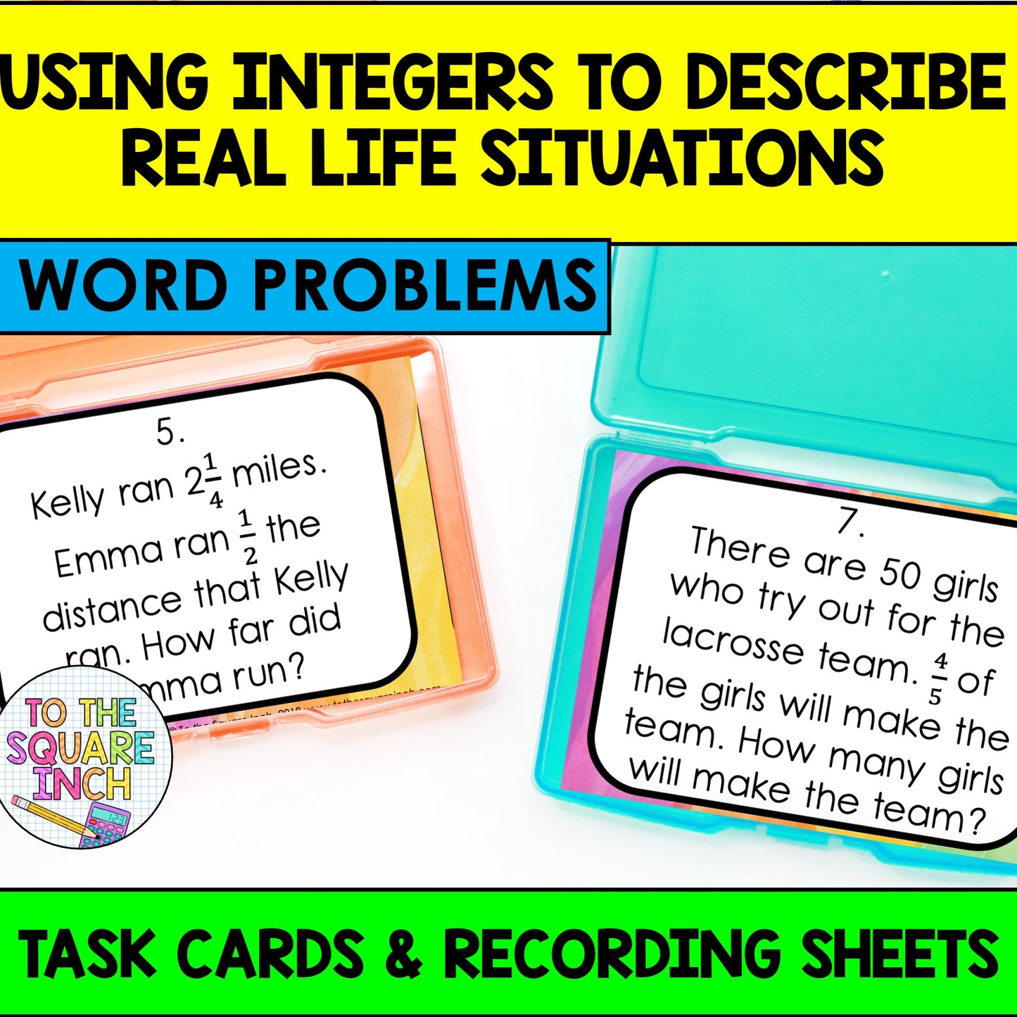 Using Integers to Describe Real Life Situations Task Cards