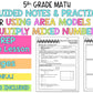Using Area Models to Multiply Mixed Numbers Notes