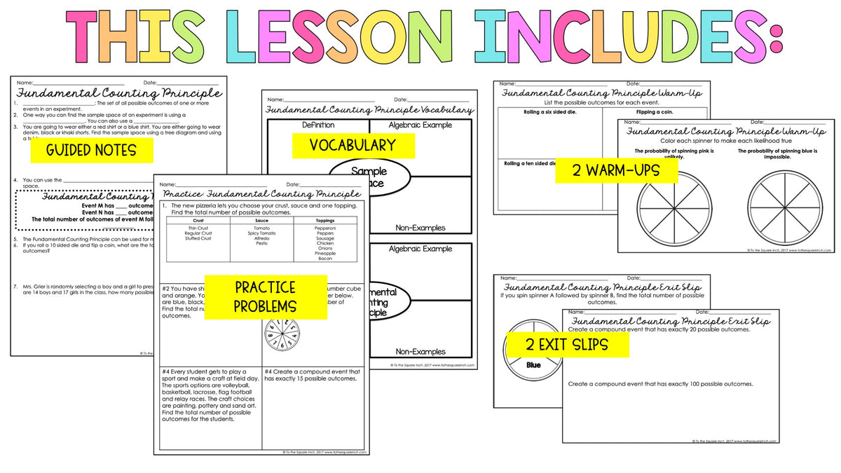Worksheets Learning Principles Fundamental Counting Principle Worksheet Quiz & Worksheet