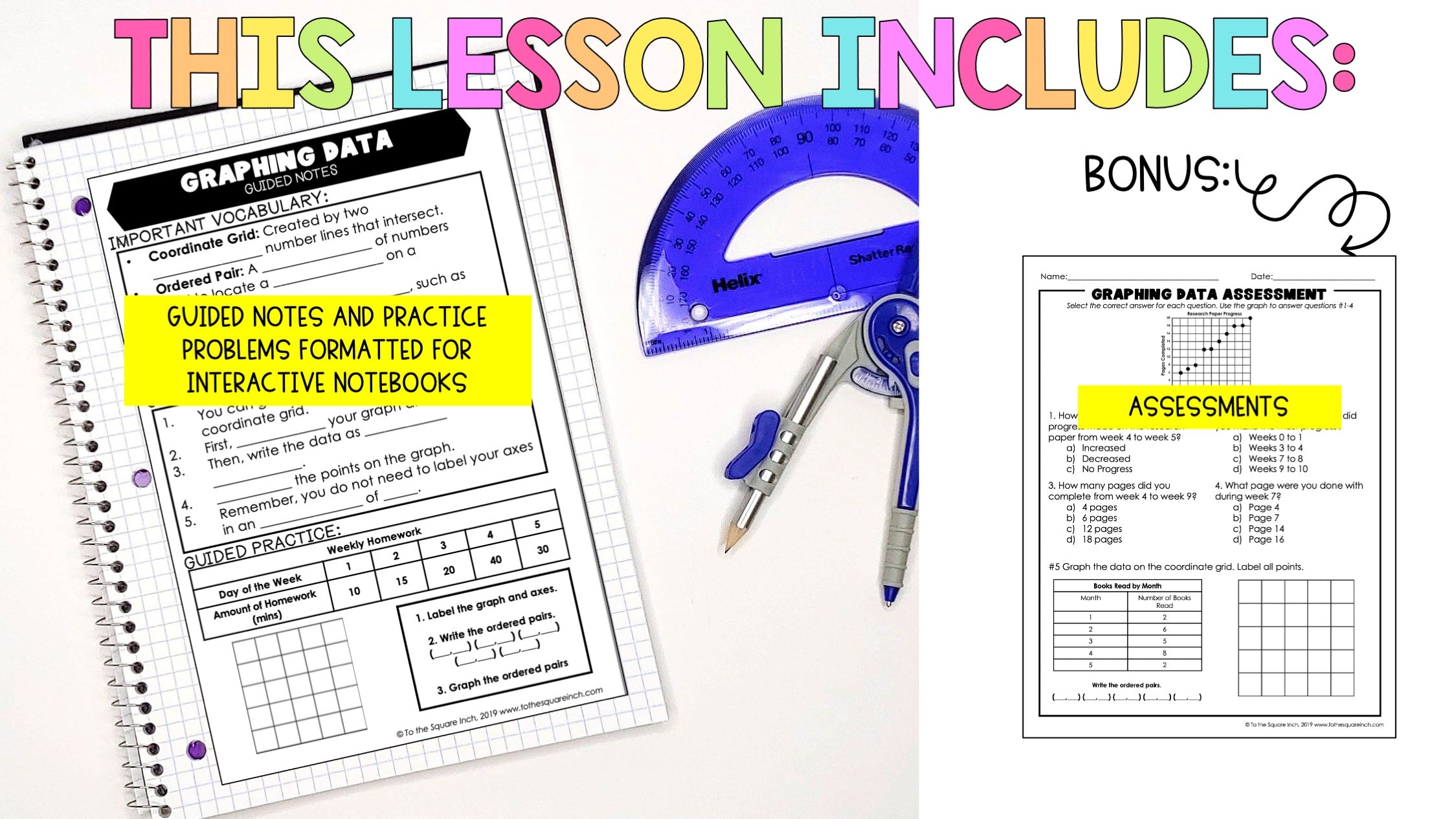 Graph Sheetnotes Graphing Data Notes – To The Square Inch