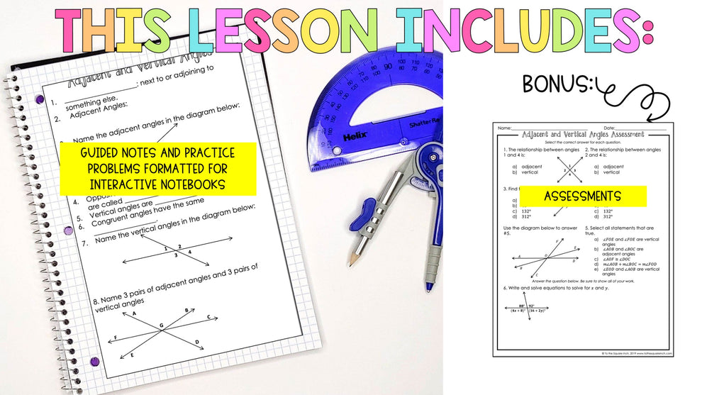 Geometry Math Notes 7th Grade Geometry - 7th Grade Math Guided Notes – To The Square Inch