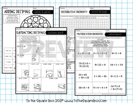5th Grade Math FUN Worksheets – To The Square Inch