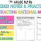 Subtracting Rational Numbers Notes