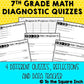7th Grade Math Diagnostic Quizzes