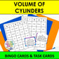 Volume of Cylinders Bingo Game