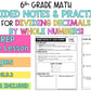 Dividing Decimals by Whole Numbers