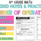 Order of Operations Notes