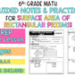 Surface Area of Rectangular Prisms Notes