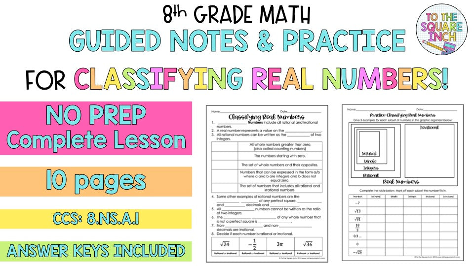 Classifying Real Numbers Notes