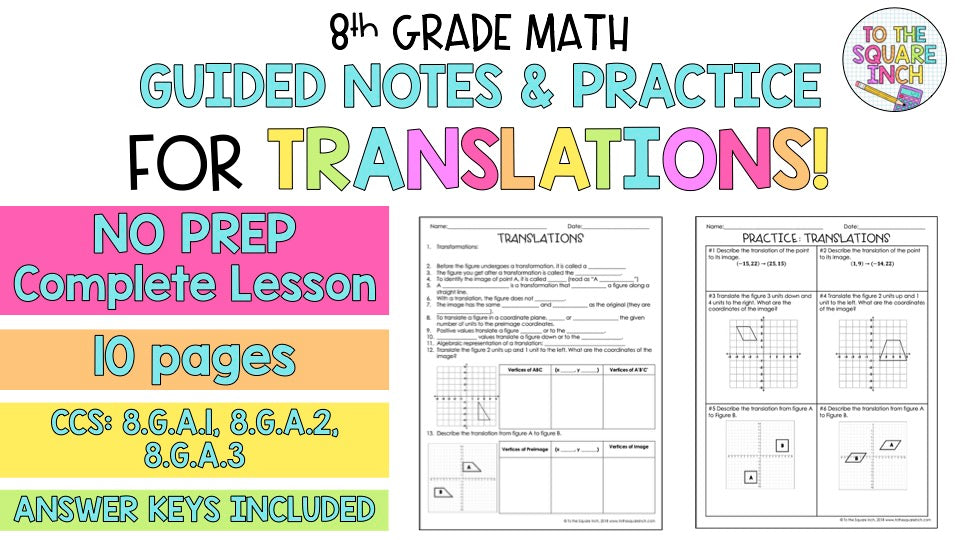 Translations Notes – To The Square Inch
