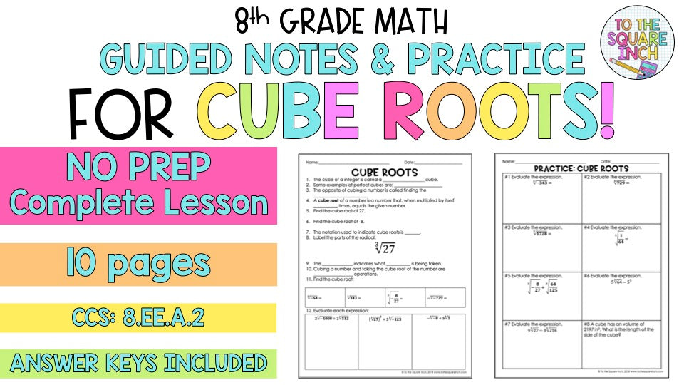 Cube Root Notes – To The Square Inch