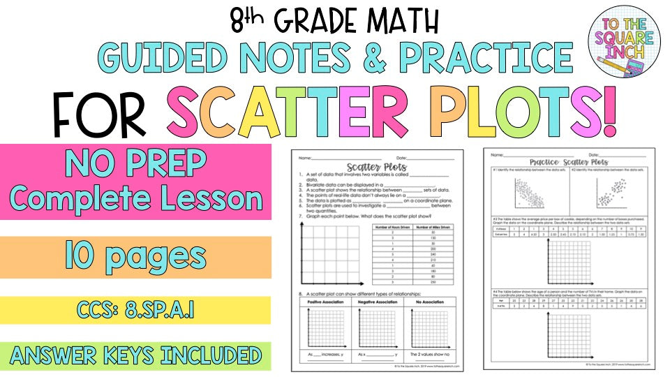 Scatter Plot Notes – To The Square Inch