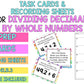 Dividing Decimals by Whole Numbers Task Cards