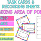 Finding Area of Polygons Task Cards