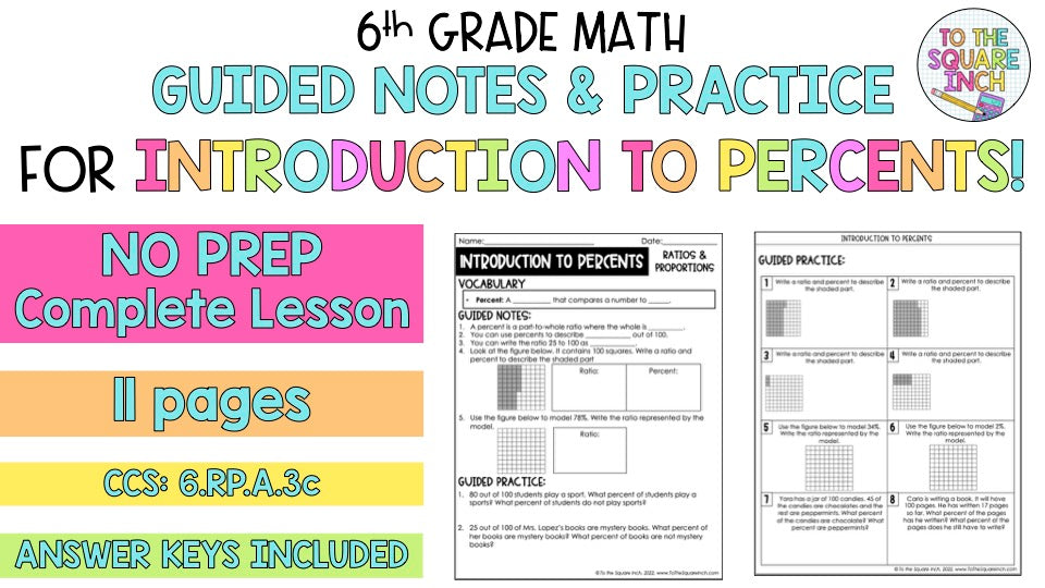 Percent Notes – To The Square Inch
