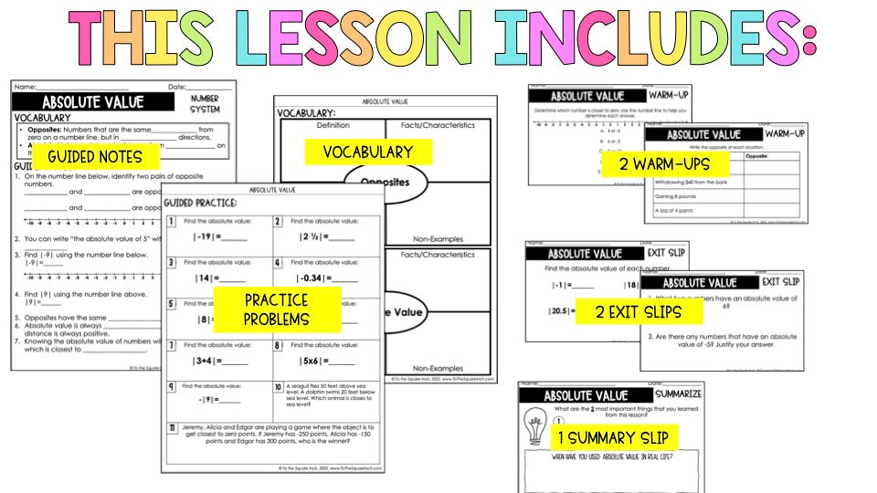 Absoulate Note Absolute Value Notes – To The Square Inch