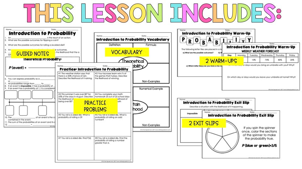 Probabiloty Notes Probability Notes – To The Square Inch