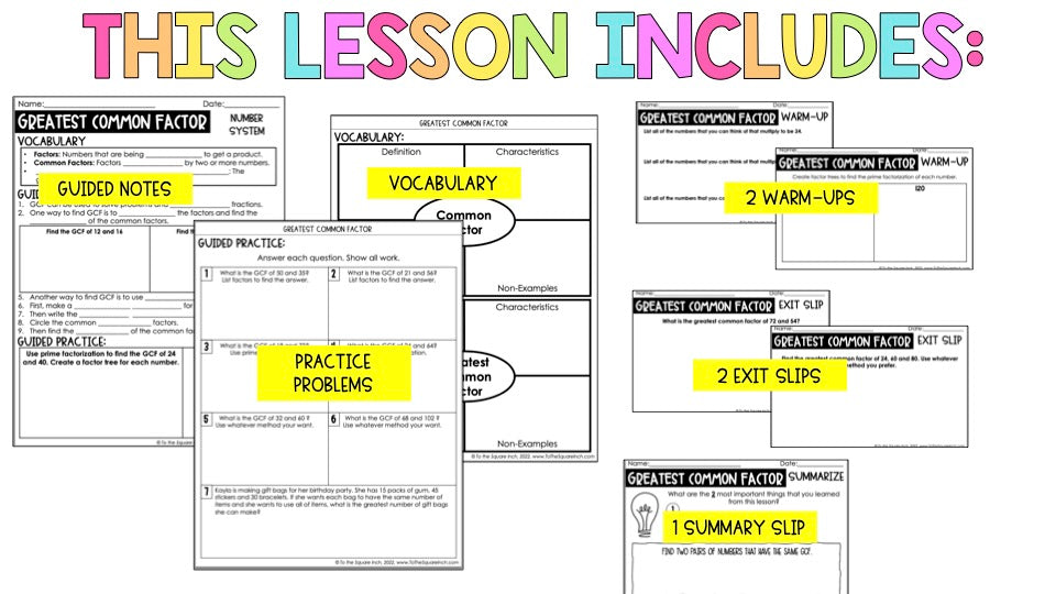 greatest-common-factor-gcf-notes-to-the-square-inch for Free Printable Greatest Common Factor Worksheets Greatest Common Factor (GCF) Notes – To The Square Inch for Free Printable Greatest Common Factor Worksheets