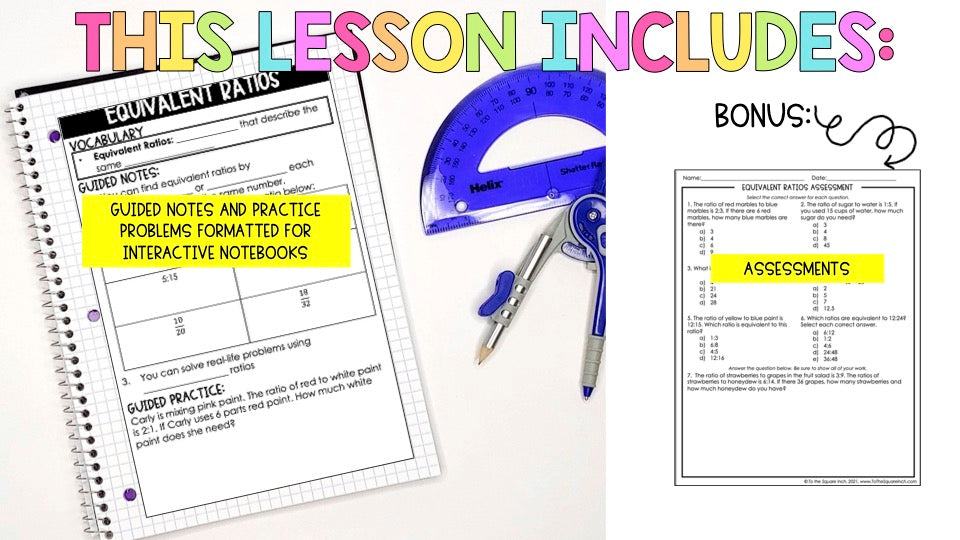 Sparknotes Equivalent Equivalent Ratios Notes – To The Square Inch