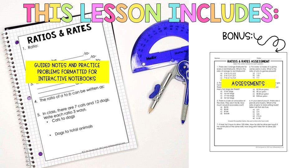 Ratios and Rates Notes – To The Square Inch