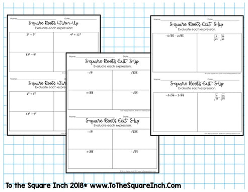 Square Root Notes – To The Square Inch