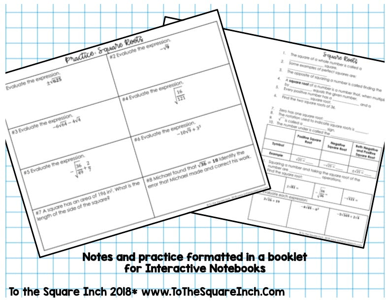 Square Root Notes – To The Square Inch
