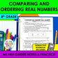 Comparing and Ordering Real Numbers Notes