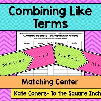 Combining Like Terms Center