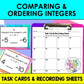 Comparing and Ordering Integers Task Cards
