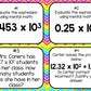 Multiplying Decimals by Powers of 10 Task Cards