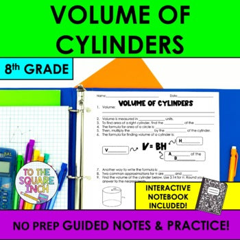 Volume of Cylinders Notes