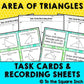 Finding Area of Triangles Task Cards
