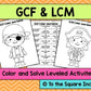 GCF & LCM Color & Solve