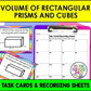 Finding Volume of Rectangular Prisms and Cubes Task Cards