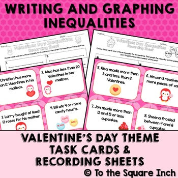 Valentines Day Inequalities Task Cards