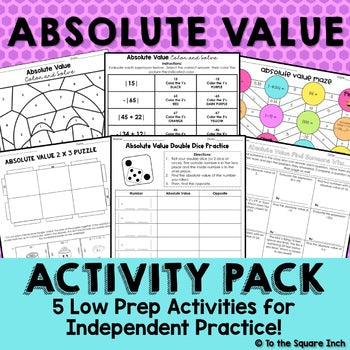 Absolute Value Activities