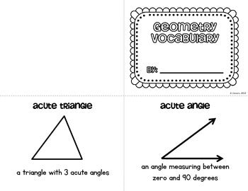Geometry Vocabulary Dictionary