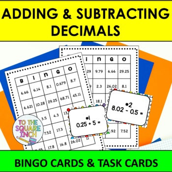 Adding and Subtracting Decimals Bingo