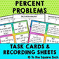 Percent Problems Task Cards